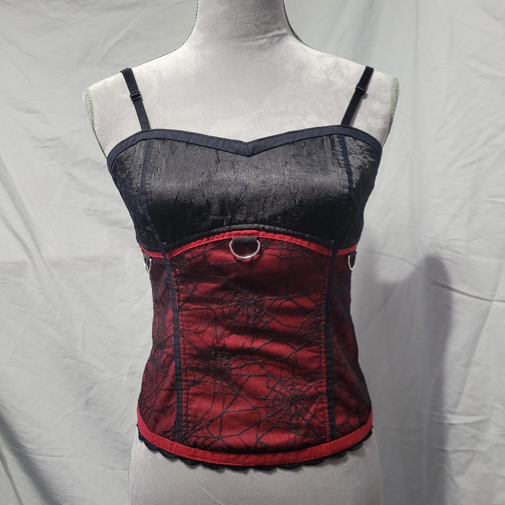 Black Widow Spider Web Corset by aNGrYGiRLGear